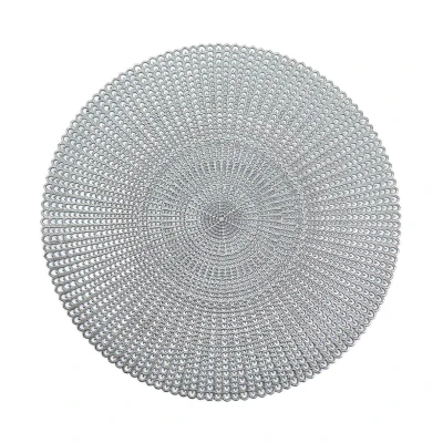 Abbildung von ZELLER PRESENT SCHÖNER LEBEN. PRAKTISCH WOHNEN. Platzset &#039;Cut Out&#039;, 6er Set, PVC, rund, Silber ca. Ø 41 cm, 27002