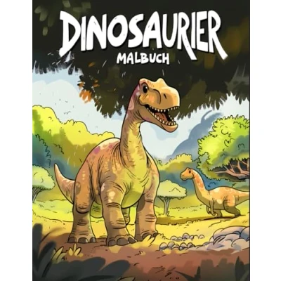 Abbildung von Dinosaurier Malbuch: [Neue Ausgabe] Mit über 55 einzigartigen Malvorlagen für Kinder im Alter von 6 bis 12 Jahren, Mädchen und Jungen.