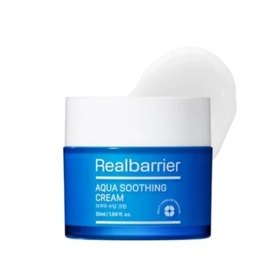 Abbildung von Real Barrier Aqua Soothing Cream 50ml, Kühlung Leichte Feuchtigkeitscreme, Hyaluronsäure Ceramide, Entspannungs Rötung Reizung Gesichtscreme, Empfindliche Haut, Gesichtspflege, Koreanische, MLE