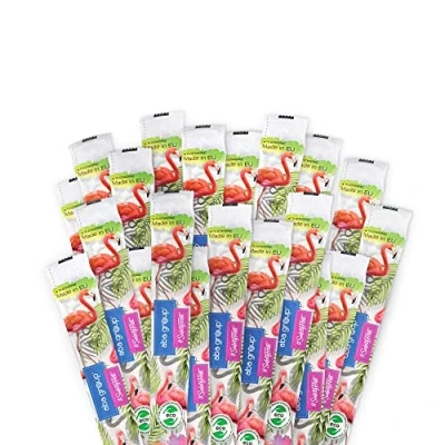 Abbildung von Aba Group 25 St. Professionelle Nagelfeile Ellipse Flamingo 100/180 Slim, Feilensatz, strapazierfähig, zum einmaligen Gebrauch, einzeln verpackt, &quot;SafePack&quot;, hergestellt in EU „Sicherem Paket“