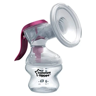 Abbildung von Tommee Tippee „Made for Me“ manuelle Brustmilchpumpe, Ergonomischer Handgriff, BPA frei, transparent