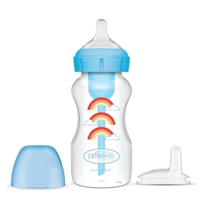 Abbildung von Dr. Brown&#039;s Options+ Schnabelflaschen Starter Set, Weithals, 270 ml, Blauer Regenbogen