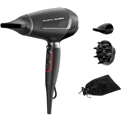Abbildung von Rowenta Haartrockner x Karl Lagerfeld CV888L K/Pro Stylist Haartrockner, 2200 W, 2200W, Pro AC Motor, Ionen, Glanz Booster, Kaltluft, Düsen, Diffusor