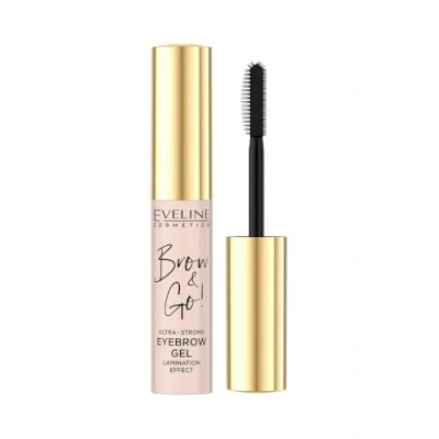 Abbildung von Eveline Cosmetics Brow &amp; Go! Ultra Starker Transparenter Augenbrauengel Erreichen Sie salonreife laminierte Augenbrauen mit veganer Formel, 10ml