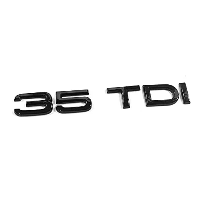Abbildung von 35 TDI Schriftzug schwarz Tuning Exclusive Black Edition Heckklappe Emblem