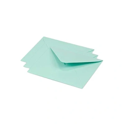 Abbildung von Clairefontaine 60133C Packung mit 20 Umschlägen Pollen 12,5x13,8 cm, 120g, gefüttert, ideal für Einladungen und Korrespondenz, Premium glattes Papier, Jadegrün, 1 Pack