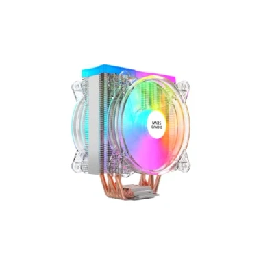 Abbildung von Mars Gaming MCPU66, Dreifach ARGB CPU Kühlkörper, 6 Heatpipes HCT, TDP 220W, 2 Lüfter 12cm, Schwarz