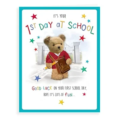 Abbildung von Regal Publishing Niedliche Schulkarte First Day At School, 20,3 x 15,2 cm