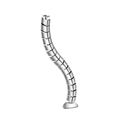 Abbildung von InLine® Kabelkanal flexibel, vertikal für Tische, 2 Kammern, 0,80m, Silber