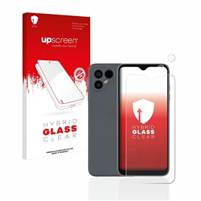 Abbildung von upscreen Schutzglas für Fairphone 4 (Display+Kamera) Schutzfolie, Glas Folie [Klar, 9H Panzerschutz, Anti Fingerprint]