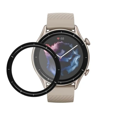 Abbildung von kwmobile 2X Transparente Displayschutzfolie kompatibel mit Huami Amazfit GTR 3 Folie Schutzfolie für Fitness Tracker robuster Displayschutz