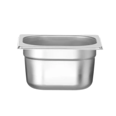 Abbildung von HENDI Gastronormbehälter, Temperaturbeständig von 40 bis 300C, Heissluftöfen Kühl und Tiefkühlschränken Chafing Dishes Bain Marie, Stapelbar, 1,6L, GN 1/6, 176x162x(H) 100mm, Edelstahl 18/10