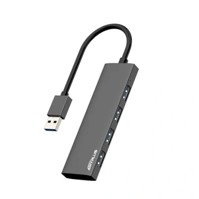 Abbildung von ANYPLUS USB Hub 3.0, Verteiler Aluminiumlegierung Ultra Slim Splitter, Tragbarer 4 Port Hubs, Mehrfachstecker für Laptop, PC, iMac, Mac Pro,Surface Pro, Flash Drive, XPS【Schwarz】