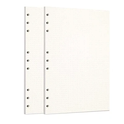 Abbildung von Zelten Lose Blatt Lochpapier Nachfüllpackungen Papier für 6 Loch Binder Persönlicher Organizer Tagebuch Notizbuch Nachfüllbarer Planer, Dotted, B5/9 Hole