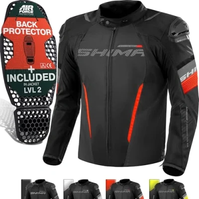 Abbildung von SHIMA Herren Solid 2.0 Motorradjacke, Rot/Regular, 3XL EU