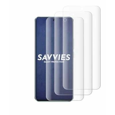 Abbildung von Savvies 4 Stück Full Screen Schutzfolie für Honor 90 Cover Displayschutz Folie [3D Curved, Transparent, Anti Fingerabdruck]