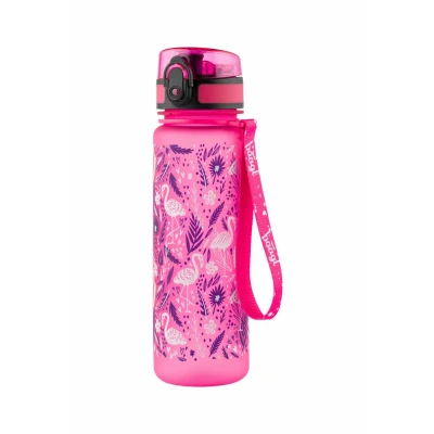 Abbildung von Baagl Kinder Trinkflasche Auslaufsicher Wasserflasche 500ml, Schule und Sport Flasche für Mädchen Tritan (Flamingo)