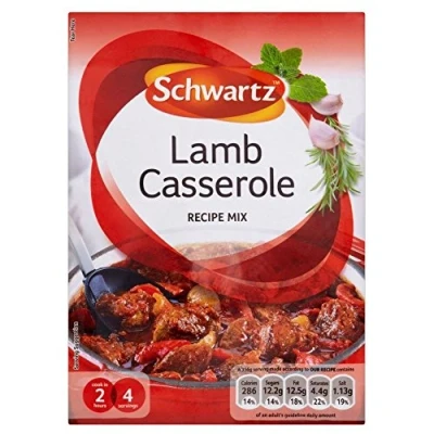 Abbildung von Schwartz Lamb Casserole Rezept Mix (35g) Packung mit 6