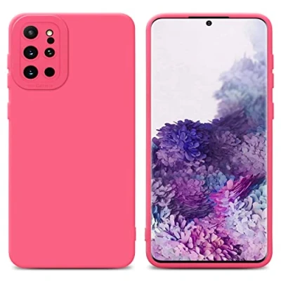 Abbildung von Cadorabo Hülle kompatibel mit Samsung Galaxy S20 Plus Schutzhülle TPU Silikon Case Liquid Design Kameraschutz Slim Kratzfest Weiche Gummi Rundumschutz für in Rot