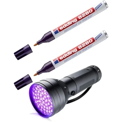 Abbildung von UV Marker Securitas e 8280, Rundspitze 1,5 3mm, farblos (Uv + Lampe 51 LED, 1)