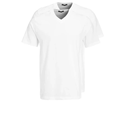 Abbildung von Schiesser American Vneck MPACK:2 Nachtwäsche Shirt, Herren, Größe: Small, White