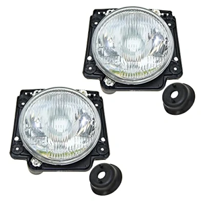 Abbildung von ATEC Germany BESTPRICE 2x Hauptscheinwerfer vorne links + rechts H4 Frontscheinwerfer mit Lampenträger, Kompatibel VW GOLF II (19E, 1G1)