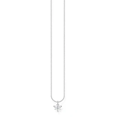 Abbildung von THOMAS SABO Damen Kette Libelle weiße Steine 925 Sterlingsilber KE2097 051 14