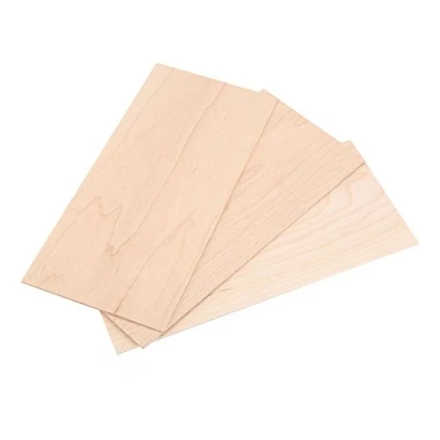 Abbildung von Holzfurnier, 3 Stücke Ahorn Holz Gitarre Shim Kopf Furnier Blatt 203 * 93 2mm DIY Musikinstrumente Ersatzteil