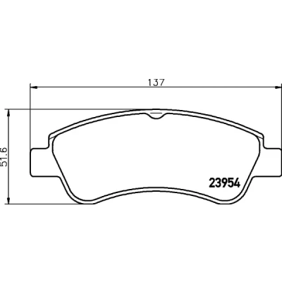 Abbildung von HELLA 8DB 355 011 071 Bremsbelagsatz nicht für Verschleißwarnanzeiger vorbereitet mit Bremssattelschrauben Zubehör PEUGEOT: 207 Schrägheck