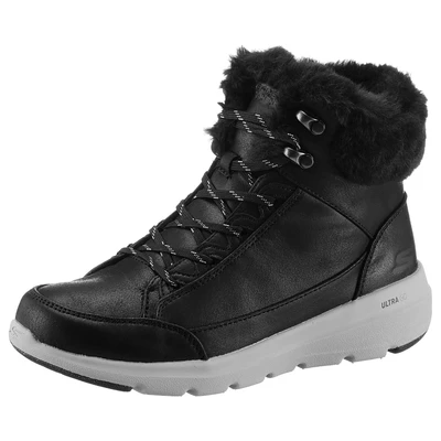 Abbildung von Skechers Winterboots &quot;GLACIAL ULTRA COZYLY&quot;, Winterschuh, Snowboots, Schnürstiefel mit weichem Fellimitatbesatz