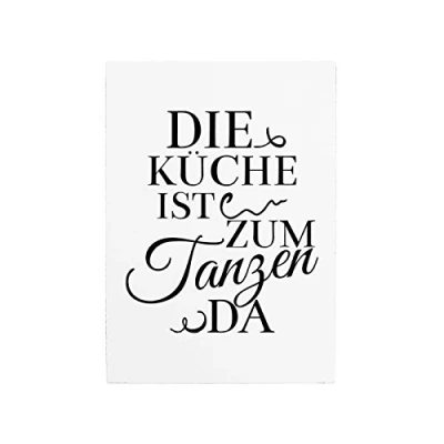 Abbildung von Interluxe Holzschild Wandtafel Die Küche ist zum Tanzen da Schild Dekoration Wohnaccessoires Wanddeko