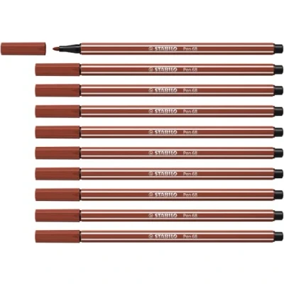 Abbildung von Premium Filzstift STABILO Pen 68 10er Pack siena