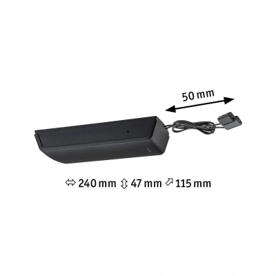 Abbildung von Paulmann 97840 Seilsytem Trafo DC eckig max. 60 Watt erweiterbar Schwarz Kunststoff