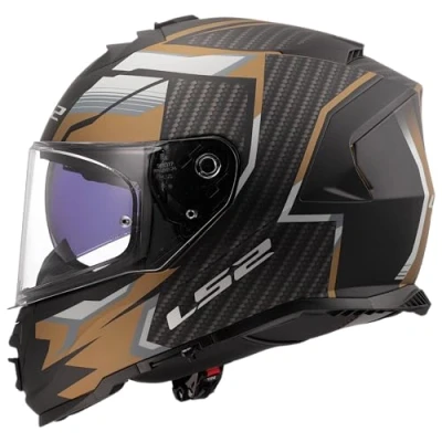 Abbildung von LS2, Integraler Motorradhelm Storm II Tracker Black Gold, L