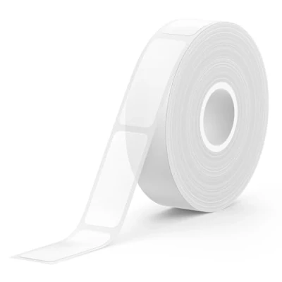Abbildung von SUPVAN E10/16 Etikettenband Thermo Mehrzweck Etiketten für Heim, Schule, Büro, 12 mm x 40 mm, 170 Etiketten/Rolle(Transparent)