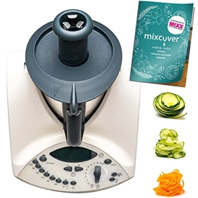 Abbildung von mixcover Küchenmaschine mit Kochfunktion Spiralschneider kompatibel Thermomix TM31
