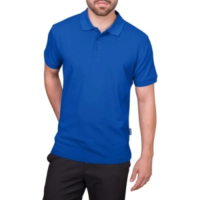 Abbildung von HRM Herren Heavy Polo, royalblau, Gr. S I Premium Polo Shirt aus 100% Baumwolle Basic Polohemd bis 60C waschbar Hochwertige &amp; nachhaltige Bekleidung Workwear