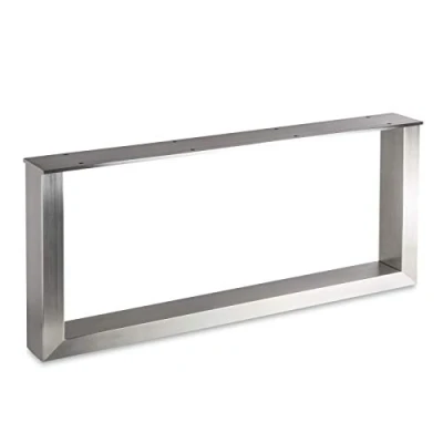 Abbildung von SOTECH Tischgestell KUFE ECHT Edelstahl/Profil 80 x 40 mm/Höhe: 400 mm/Tiefe: 800 mm höhenverstellbares Tischbein Tischunterbau