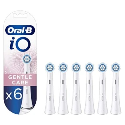 Abbildung von Oral B iO sanfte Reinigung Aufsteckbürsten für elektrische Zahnbürste, 6 Stück, Zahnreinigung mit Technologie, Zahnbürstenaufsatz Zahnbürsten, briefkastenfähige Verpackung