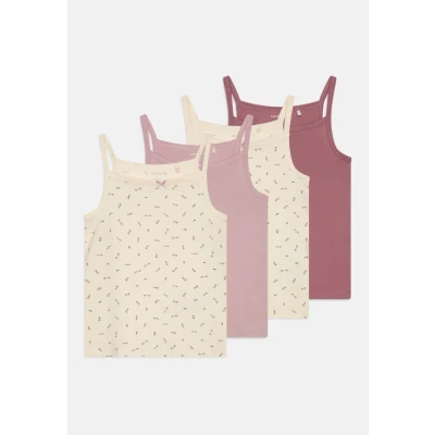 Abbildung von Name it Nkfstrap Floral 4 PACK Unterhemd/shirt für Kinder, Größe: 122/128, Buttercream