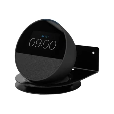 Abbildung von shinar Metall Universal Wandhalterung für Spot/Homepod Mini Platzsparend,Halterung Zubehör Spotund Homepod Ständer mit integriertem Kabelmanagement (Schwarz)