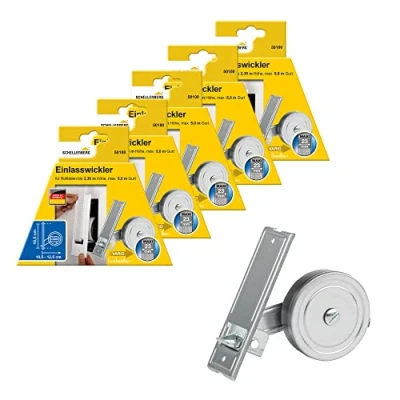 Abbildung von 5 er Set Schellenberg 50100 Einlasswickler MAXI für Rollladengurte mit 23 mm Breite, Lochabstand 10,5 cm