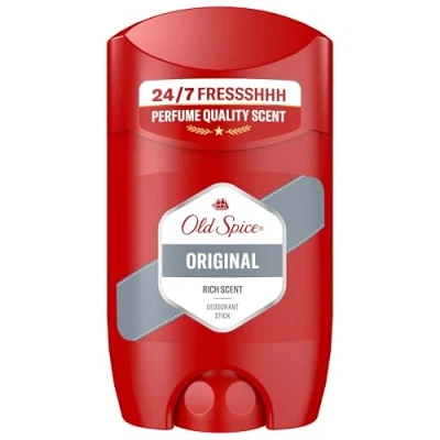 Abbildung von Old Spice Original Deo Stick für Männer, 50ml, 48H Frische, langanhaltender Duft in Parfümqualität, 0% Aluminiumsalze, keine Flecken auf Schwarz &amp; Weiss, hergestellt aus 50% recyceltem Plastik