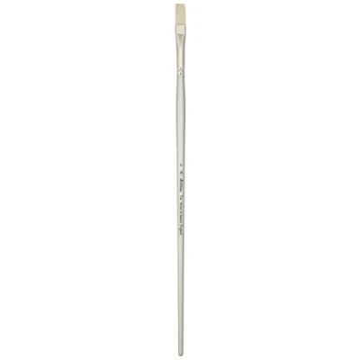 Abbildung von Winsor &amp; Newton 5525008 Artisan Synthetikfaser Pinsel mit Leistungsmerkmalen von Schweineborsten, robust und haltbar, perfekt für dickflüssige Öl Farbe Flachpinsel langer Stiel Nr. 8