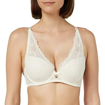 Abbildung von Emporio Armani Damen Women&#039;s Eternal Lace Padded Bra, Yogurt, A EU