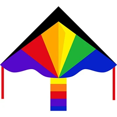 Abbildung von Ecoline Einleinerdrachen Simple Flyer Rainbow Spannweite 1200 mm Windstärke Fitness 2 5 bft