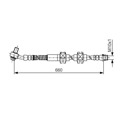 Abbildung von BOSCH 1 987 481 A49 Bremsschläuche 660 OPEL: Cascada