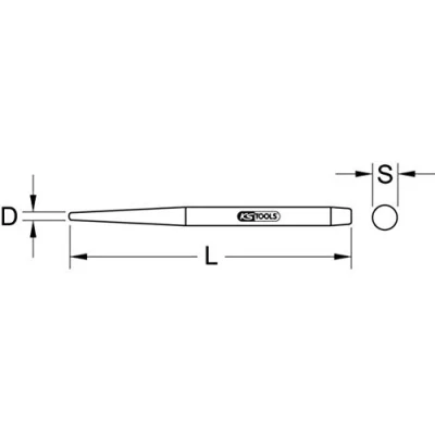 Abbildung von KS TOOLS 156.0350 Körner 220 10 Chrom Molybdänstahl
