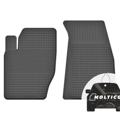 Abbildung von Vorne Gummimatten mit Rand Auto Fußmatten Gummi Automatten Passgenau 2 teilig Set passend für Peugeot 107 2005 2014