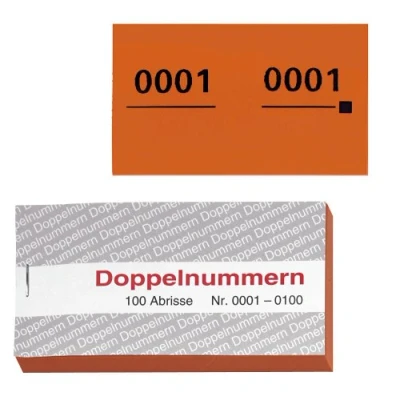 Abbildung von WOLF &amp; APPENZELLER Doppelnummernblöcke 0001 0100, 0101 0200, 0201 0300, 0301 0400, 0401 0500
